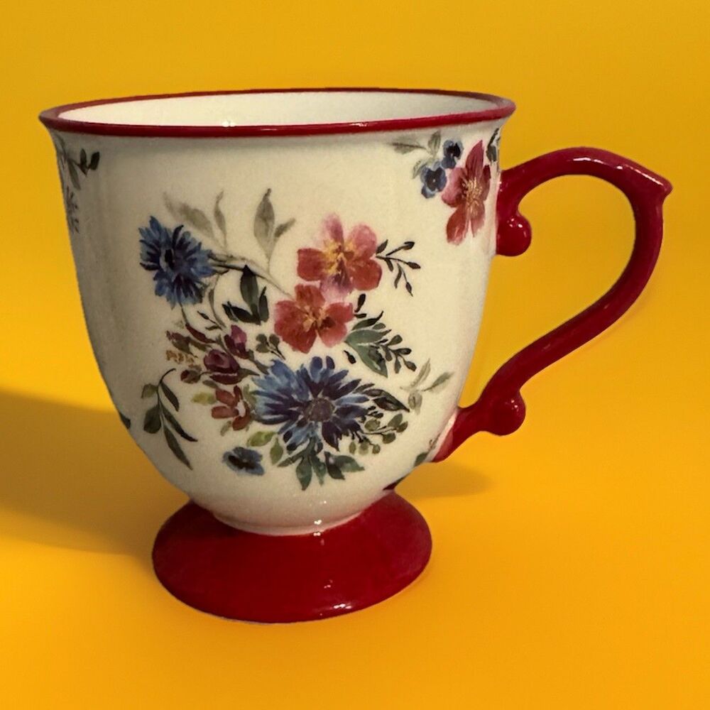 Gracie Teaware China Crimson Blossom Fine Porcelain Footed Mug Replacement